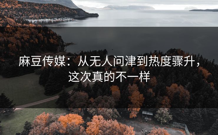 麻豆传媒：从无人问津到热度骤升，这次真的不一样