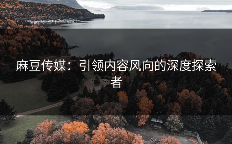 麻豆传媒：引领内容风向的深度探索者
