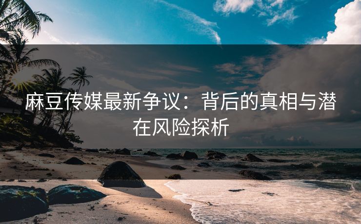 麻豆传媒最新争议：背后的真相与潜在风险探析